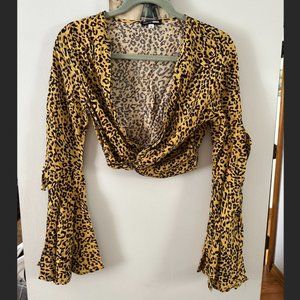 Cheetah Print Crop Top - M